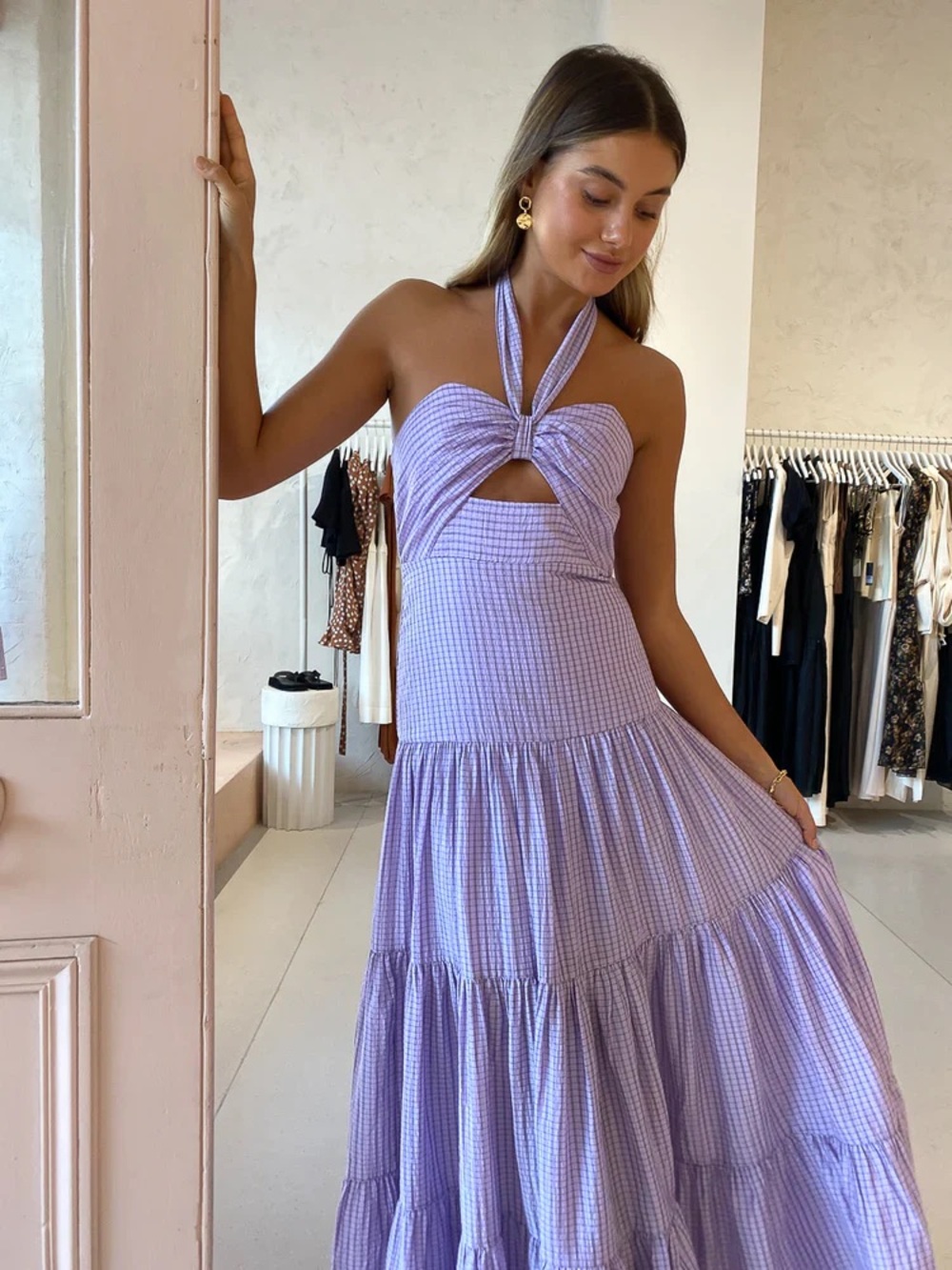 Significant Other Lilac Tuscany Halter Dress Maxi lk Zimmermann US 2 AUS 6 XS - Picture 7 of 12